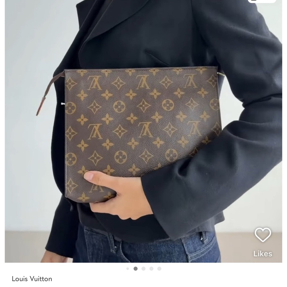 ✅AUTHENTIC LV BAG 2WAYS GREAT USED POUCH 26 LOUIS VUITTON - Picture 9 of 15